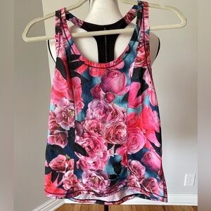 Lululemon floral racerback tank in a size 2